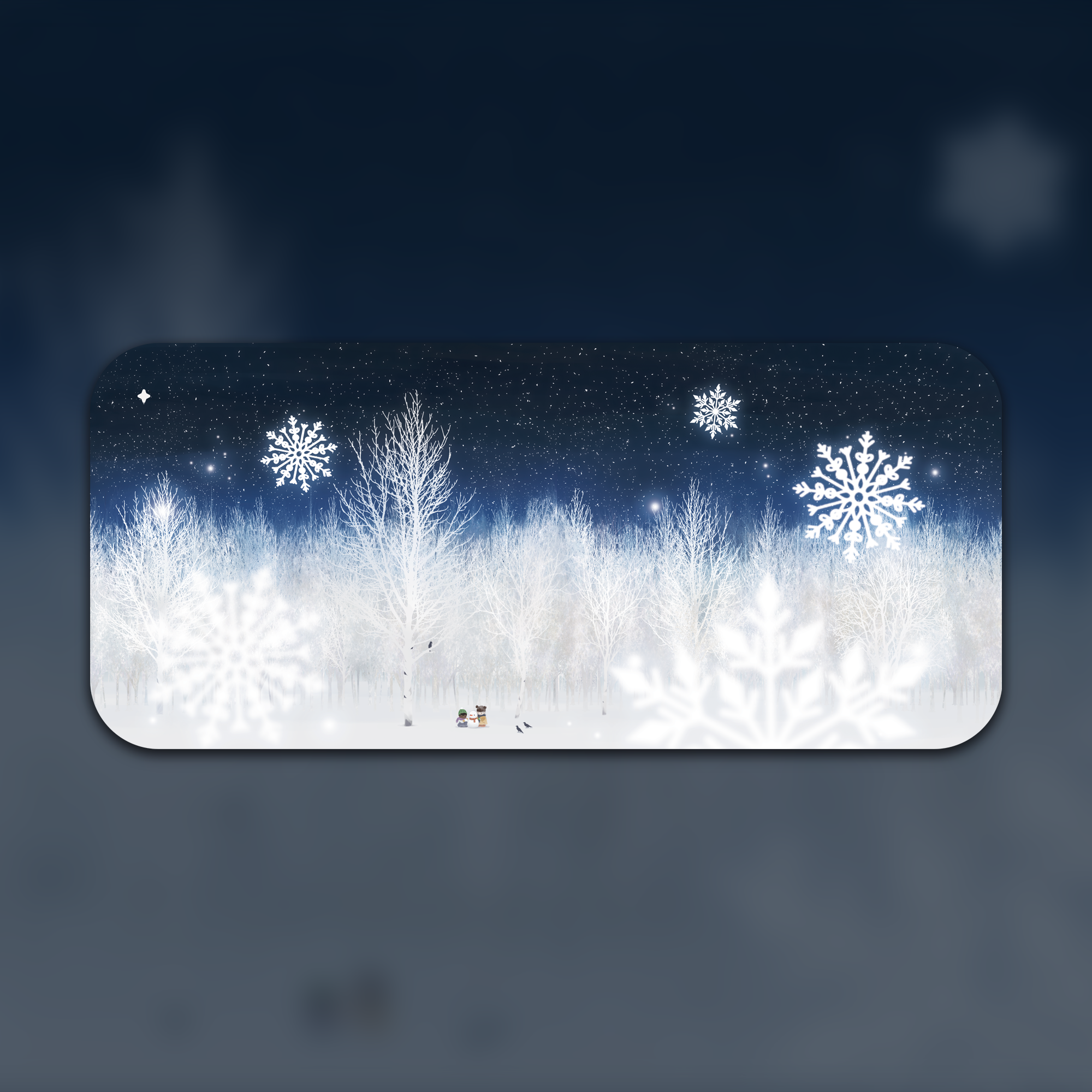 Snowflakes Deskmat