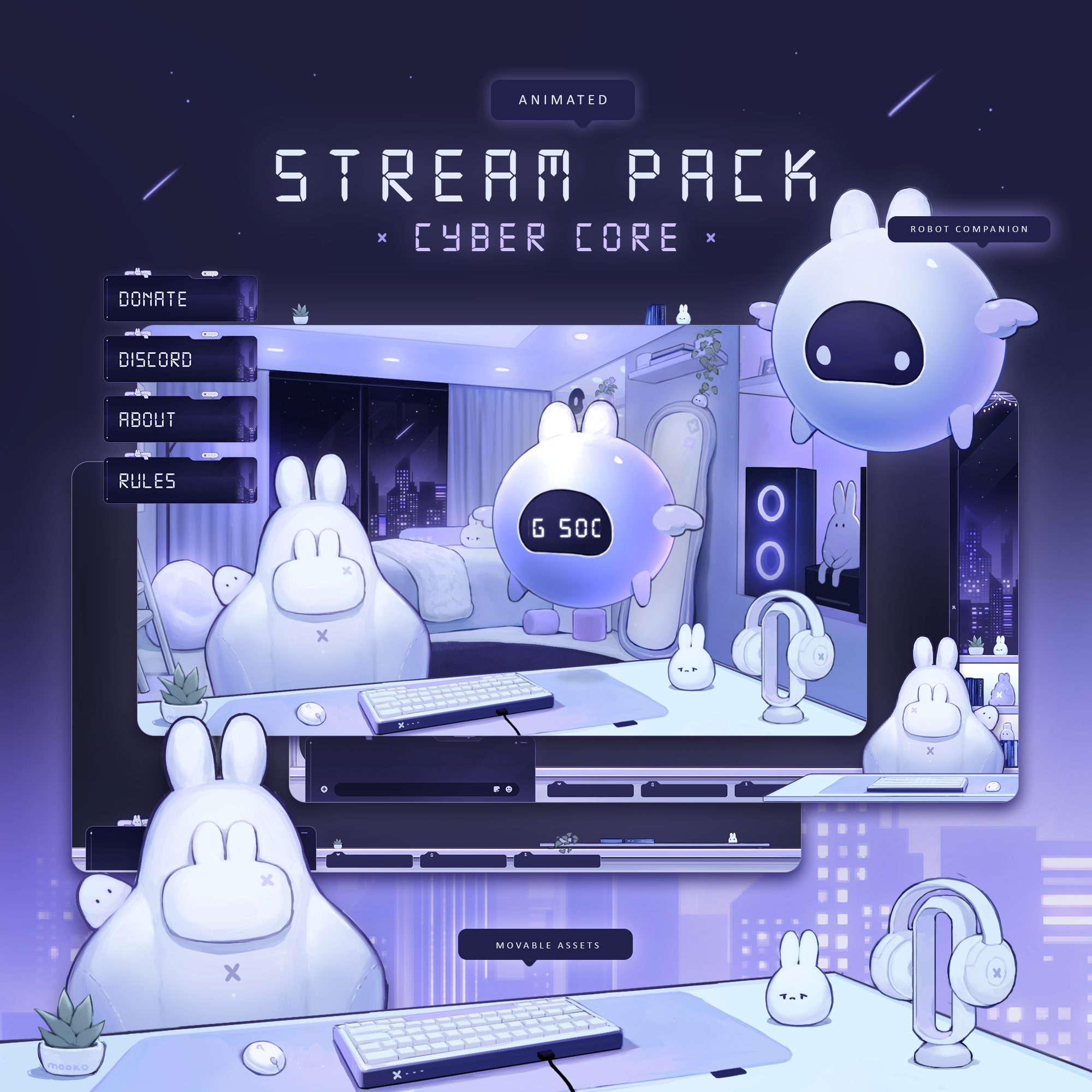LF: Cyber Core Room | Animated Stream Overlay Pack | RipperStore Forums