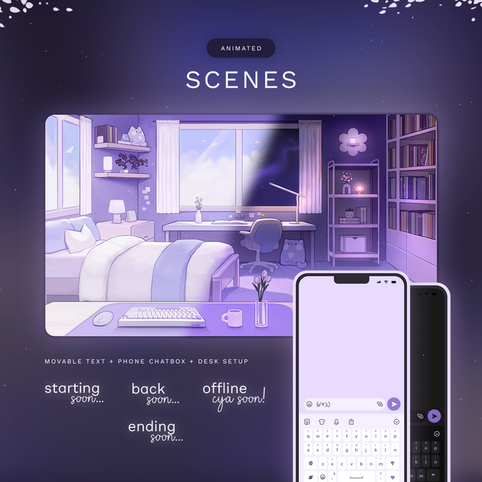 Dreamy Room | Animated Stream Overlay Pack